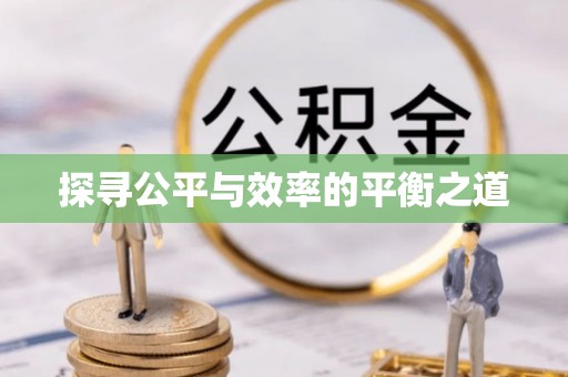 沾益探寻公平与效率的平衡之道