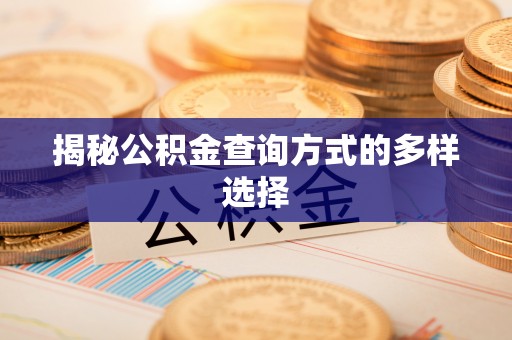 沾益揭秘公积金查询方式的多样选择